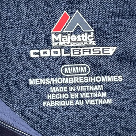 Seattle Mariners Majestic Cool Base Men's Quarter-Zip Pullover Size Medium M MLB - Picture 11 of 11